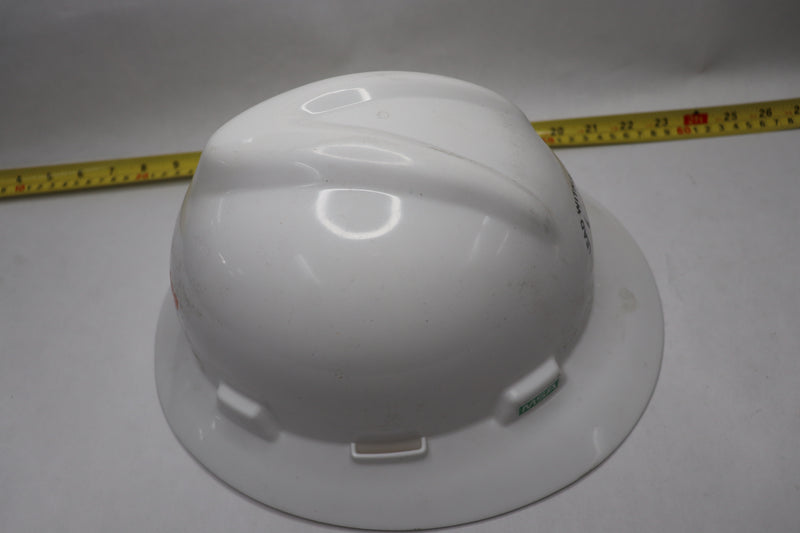 MSA V Gard Full Brim Hard Hat White 495736
