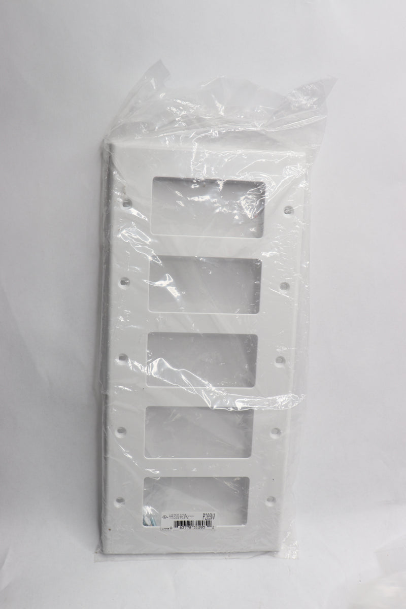 Bryant Wall Plate 5-Gang 5 Decorator White P265W