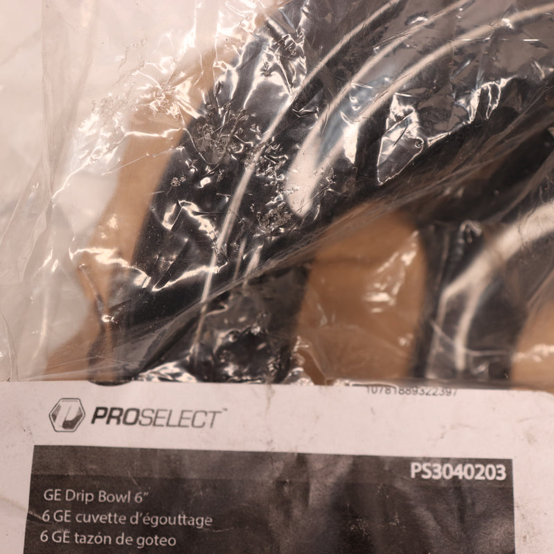 Proselect Drip Bowl for General Electric Range Stove Black 6" PS3040203