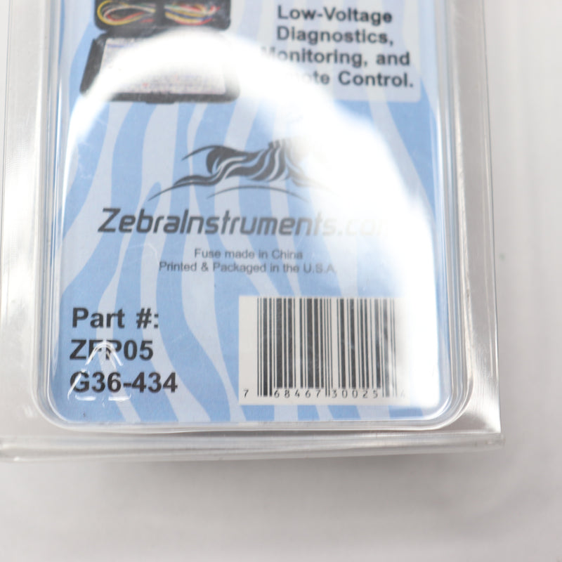 (25-Pcs) Zebra Fuses Standard Size 5 Amp Plastic ZFP05