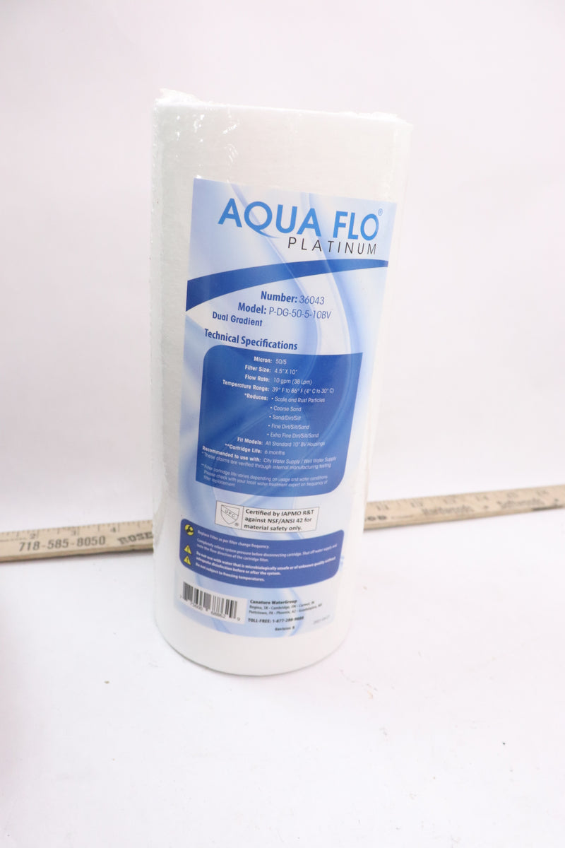 Aqua Flo Replacement Sediment Water Filter Cartridge 4.5" x 10" P-DG-50-5-10BV