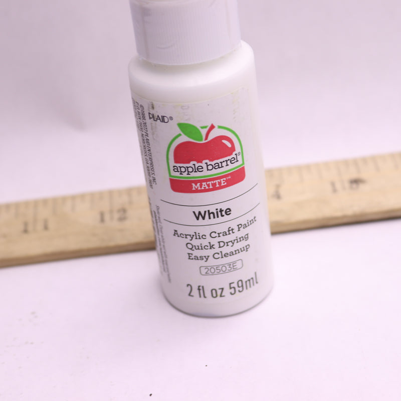 Apple Barrel Acrylic Paint Matte White 2 fl oz 20503E