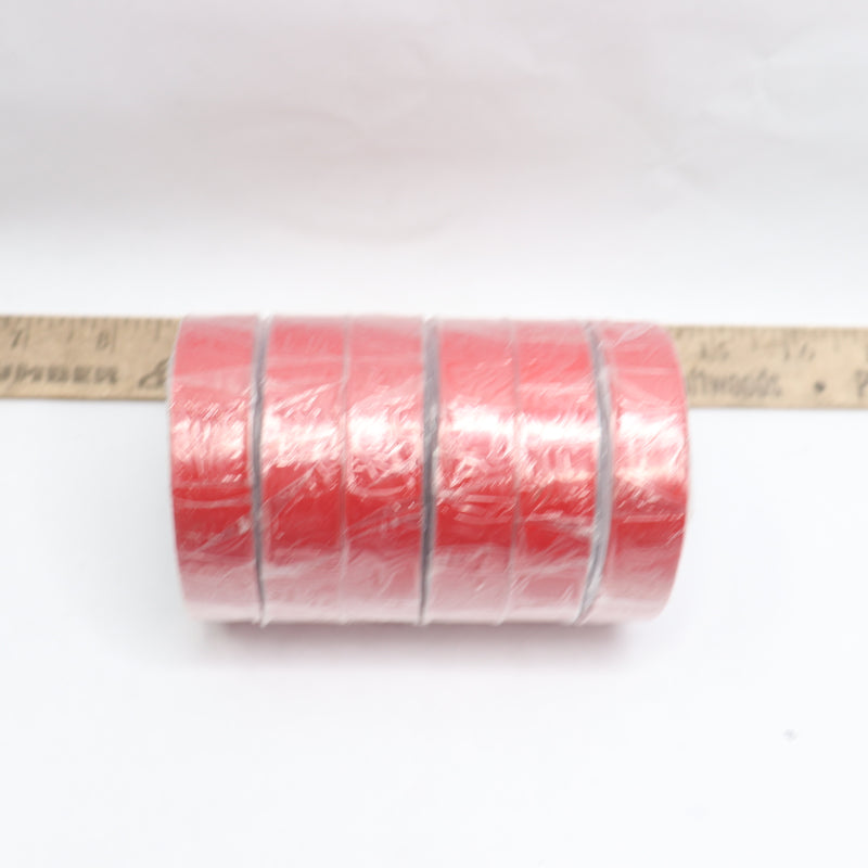 (6-Pk) Cantech Electrical Tape Red 18MM X 20M X 7MIL 330-02