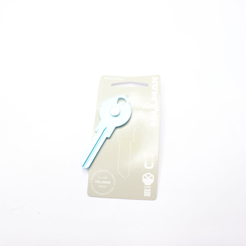 Hillman Key Blank Novelty Convenience Key Uncut Magnetic Blue 84081