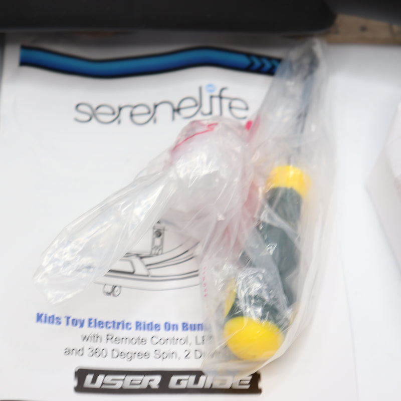Serenelife Back Rest Kids Bumper Car Replacement Black 17.7"L x 7.1"W x 9.1"H