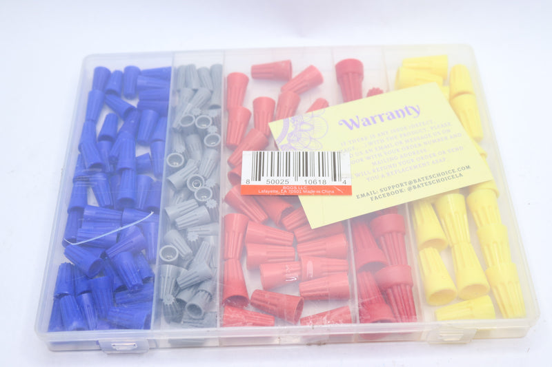 Bates Electrical Wire Connectors Kit Butt Splice Connector Assorted Size 150-pcs