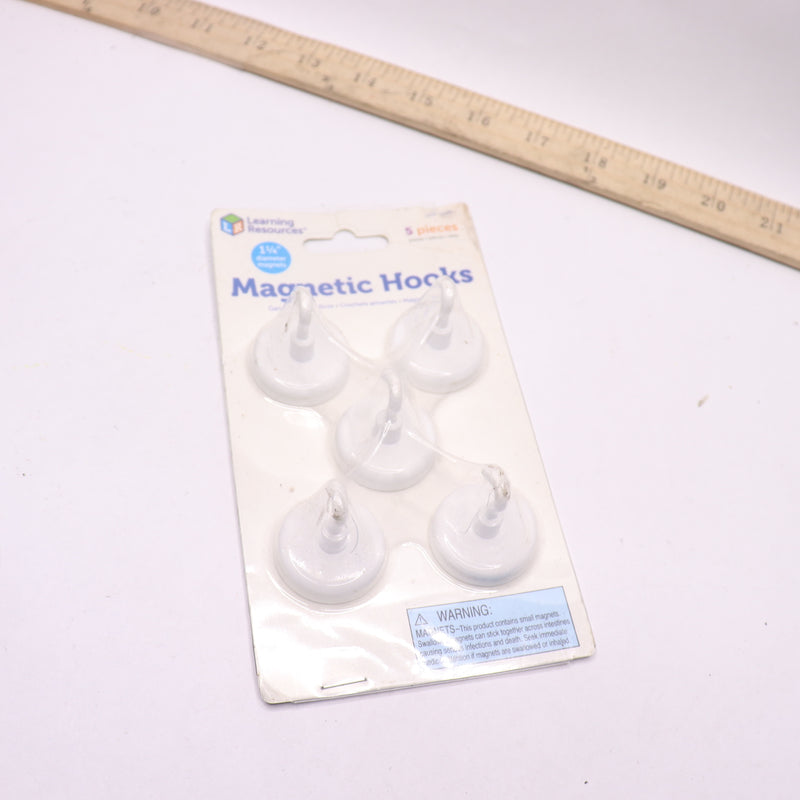 (5-Pk) Learning Resources Magnetic Hooks Classroom and Home Office Supplies