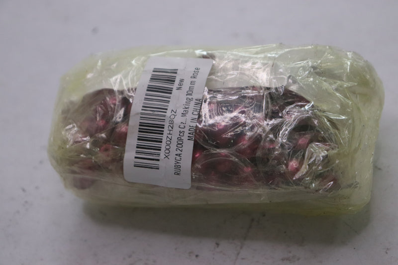 (200-Pk) Rubyca Round Moonstone Matte Crystal Glass Beads Rose 10mm