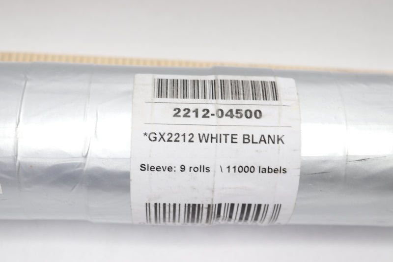 (11000-Pk) Garvey Blank Label 9 Roll Sleeve White 2212-04500