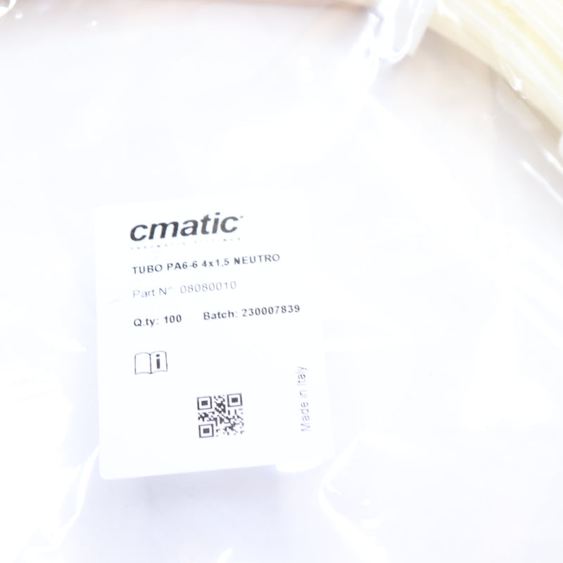 (100-Pk) Cmatic Tubo Neutro PA6-6 4X1.5 08080010