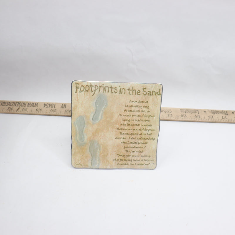 Art Metal Footprints In the Sand Square Paddle 5" 46360