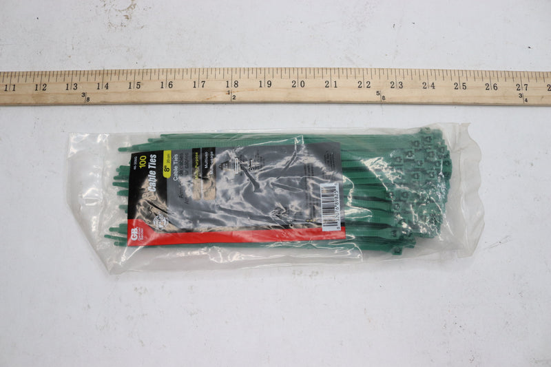 (100-Pk) Gardner Bender Cable Ties Green 8" 46-308G