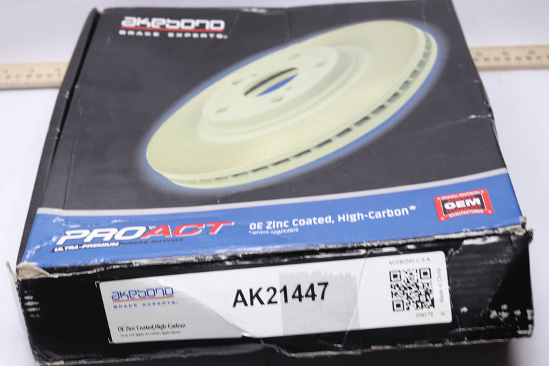 Akebono Pro-Act High Carbon Zinc Coated Brake Disc Rotor AK21228