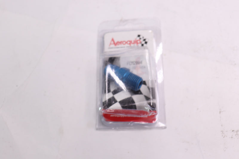 Aeroquip Male AN To Pipe Adapter 1/4" NPT Blue Aluminum FCM2004
