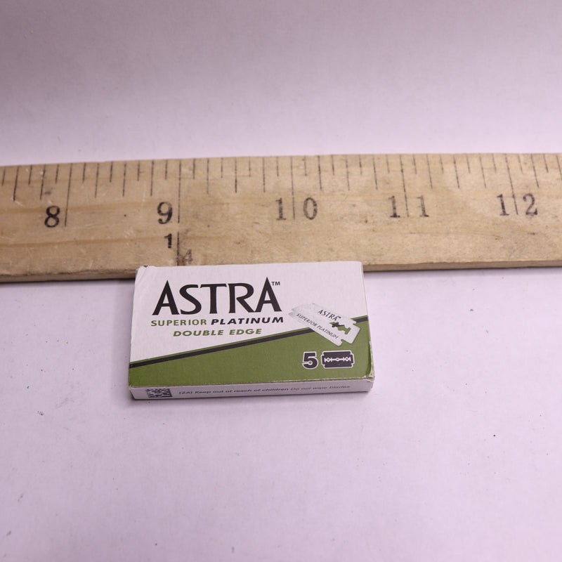 (5-Pk) Astra Platinum Double Edge Safety Razor Blades