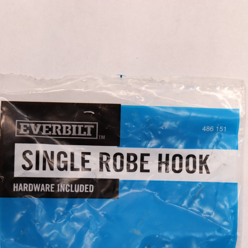 Everbilt Single Robe Hook Satin Nickel 486151