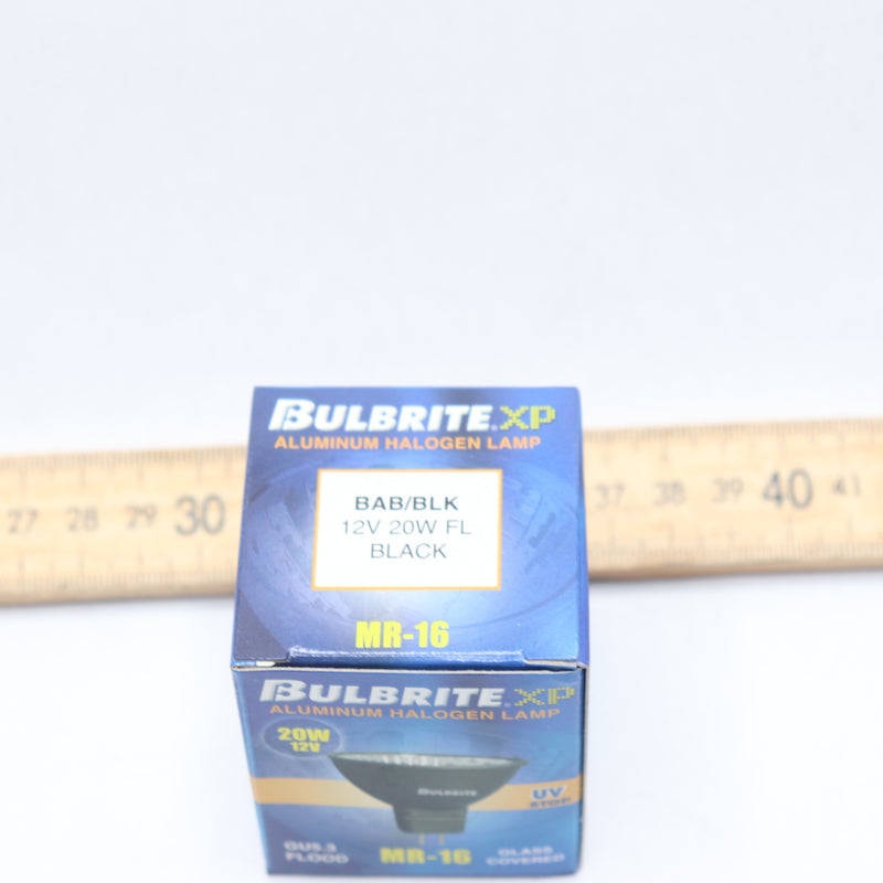 Bulbrite Aluminum Lamp Warm White Black MR16 12V 20W 638220