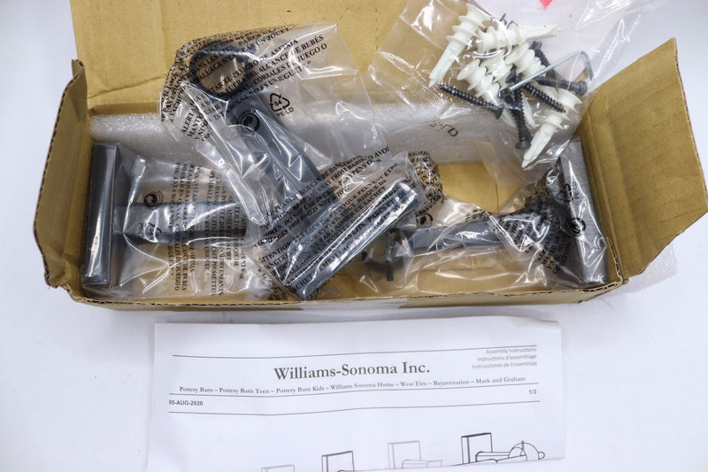 Williams Sonoma Curtain Rod Tringle Simple Barral Assembly Hardware Kit