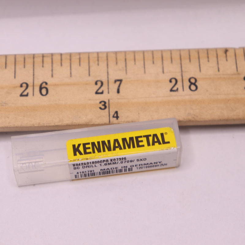 Kennametal Jobber Length Drill Bit Carbide 140 Degrees 0.0709" 4151791
