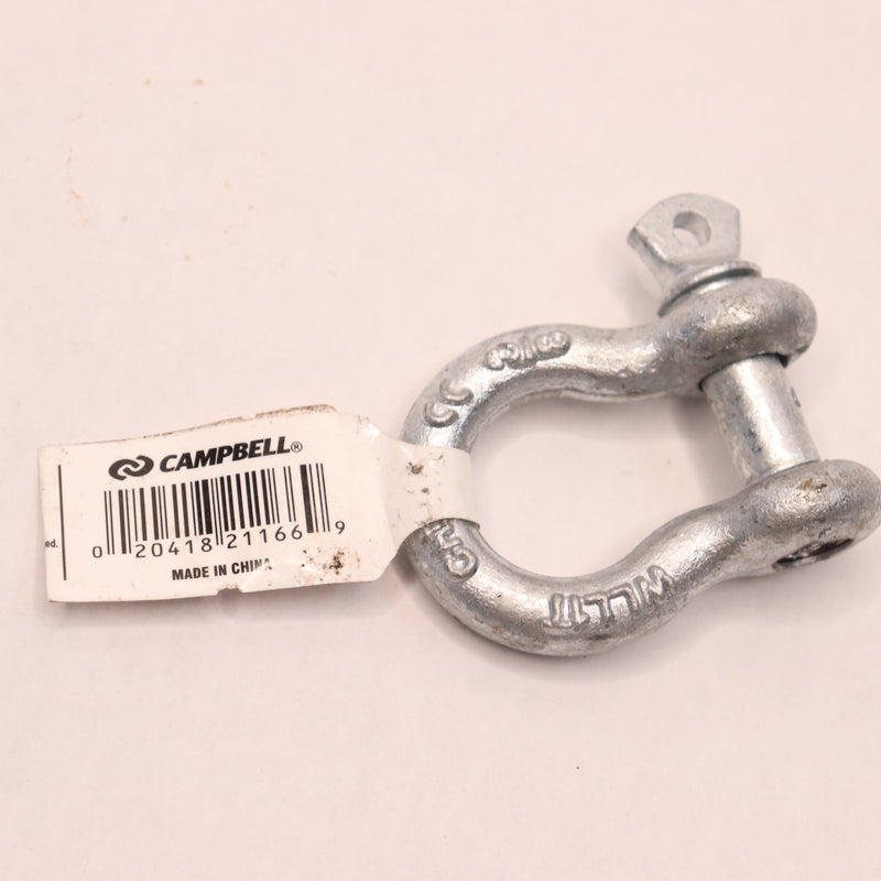 Campbell Screw Pin Anchor Shackle Clevis Carbon Steel 3/8" T9640635