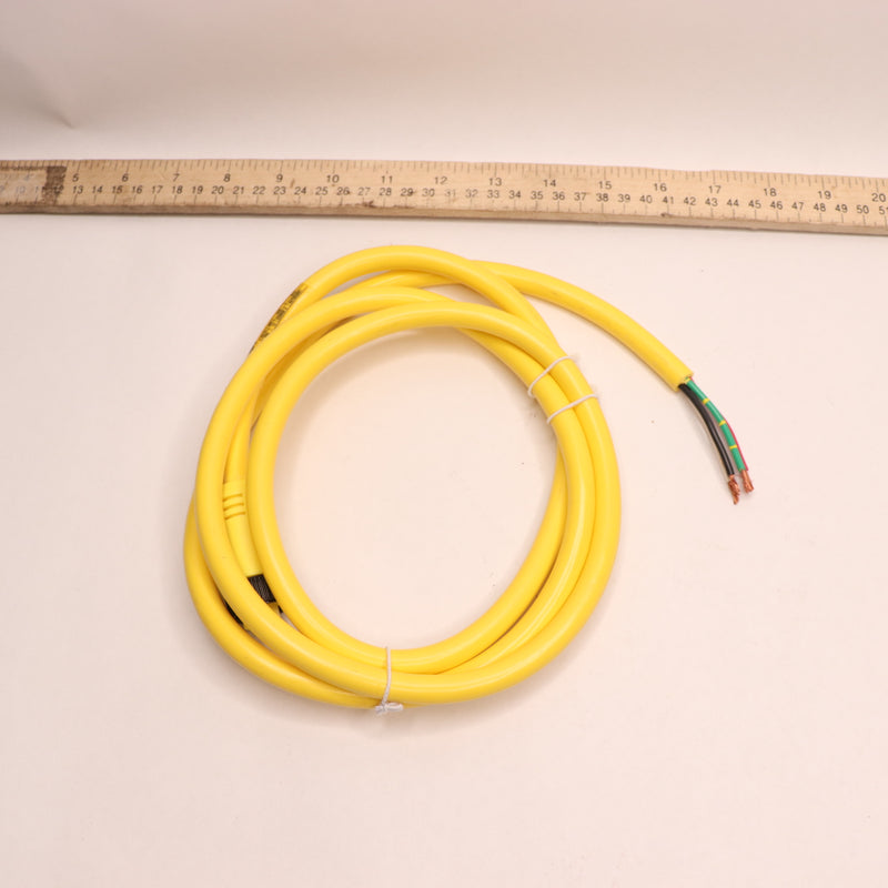Brad Connectivity Cable Assembly PVC Yellow Female Socket IP67 16/4AWG 6'