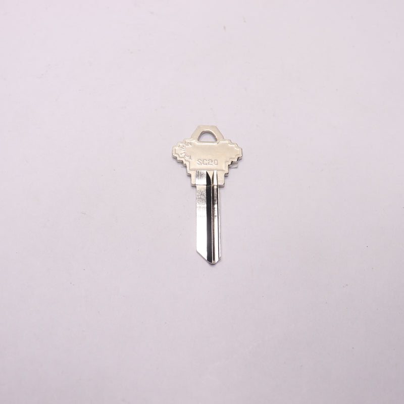(10-Pk) Hy-Ko Key Blank Cylinder Brass Nickel Plated 11010SC20