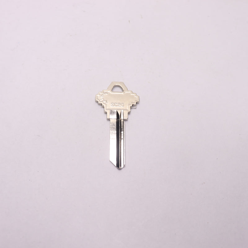 (10-Pk) Hy-Ko Key Blank Cylinder Brass Nickel Plated 11010SC20