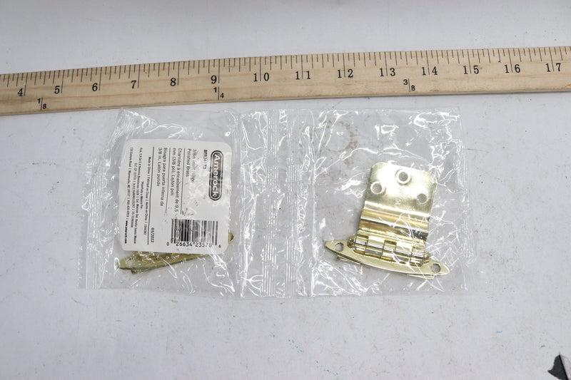 Amerock Inset Hinge Polished Brass 3/8" BPR34173