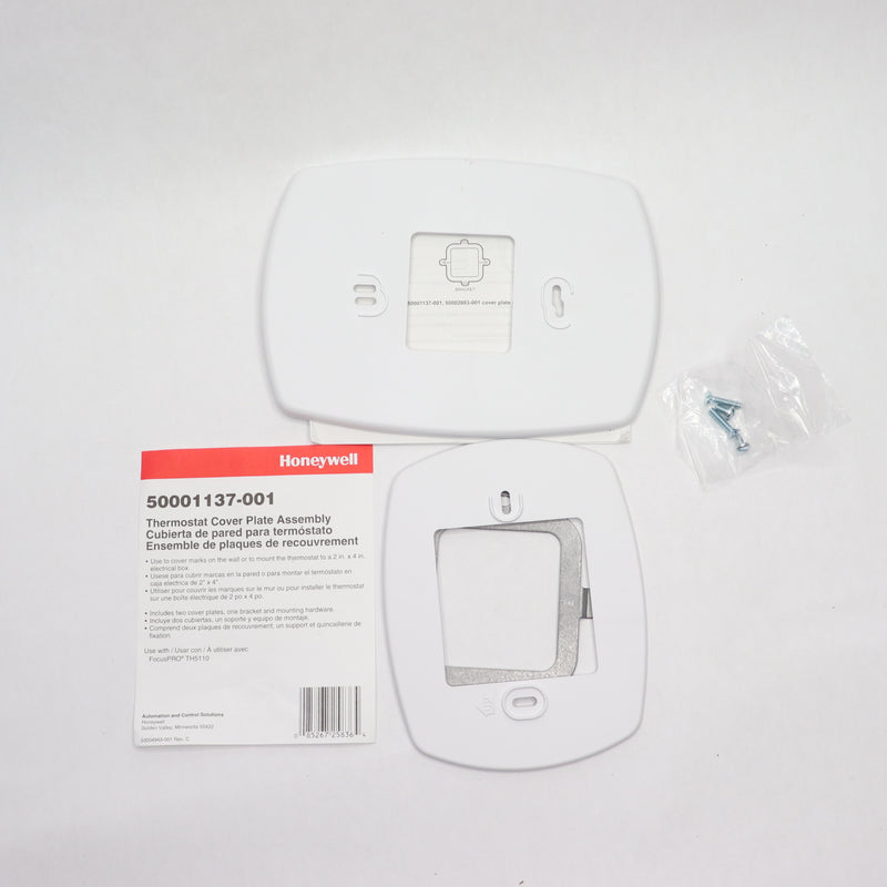 Honeywell Cover Plate Plastic White 50001137-001