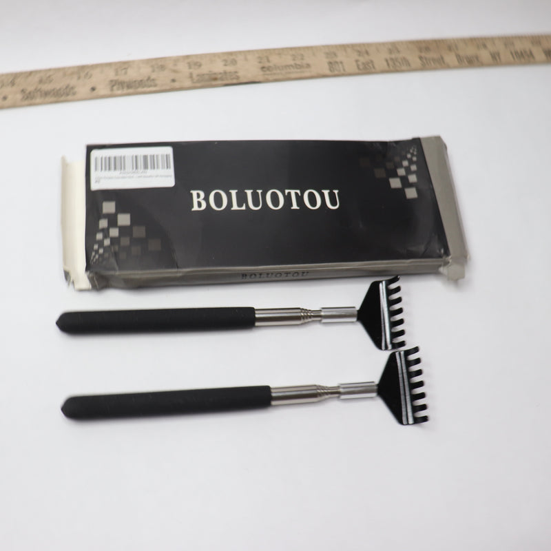 (2-Pk) Boluotou Portable Extendable Back Scratcher Stainless Steel  - No Case