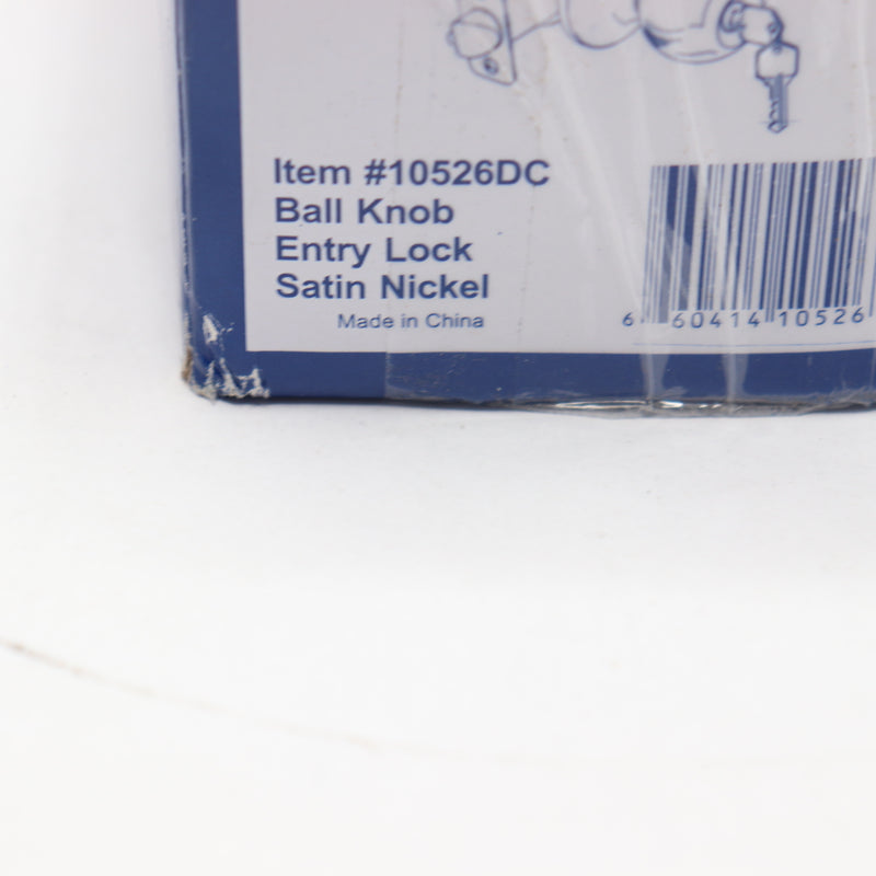 Better Home Products Marina Ball Keyed Entry Knob Satin Nickel 10526DC