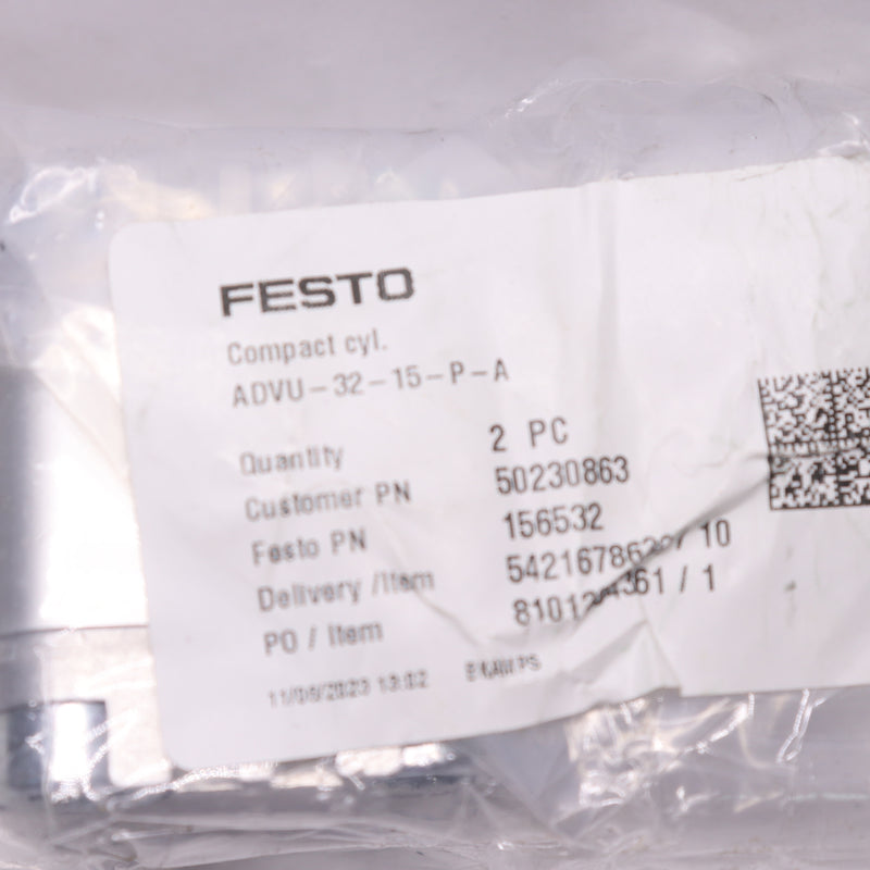 Festo Pneumatic Compact Air Cylinder ADVU-32-15-P-A