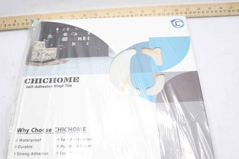(16-Pk) Chichome Self Adhesive Vinyl Tile CH-WLVW-019-SS11-16