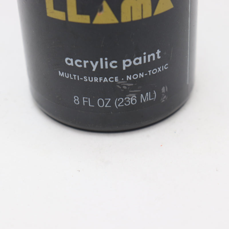 Mondo Llama Acrylic Paint Fresh Pavement Black Satin Finish 8 FL OZ