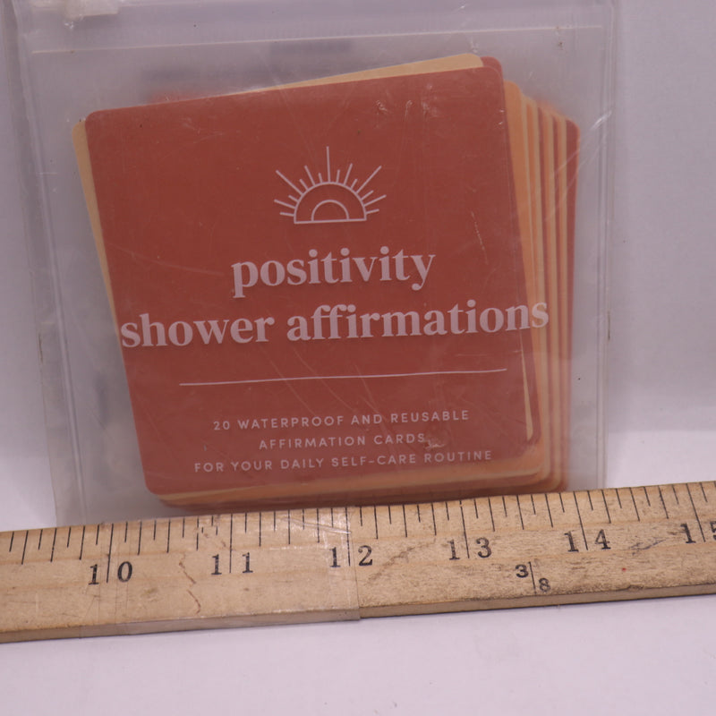 (20-Pk) Shower Affirmation Cards Waterproof 3.5" x 3.5"