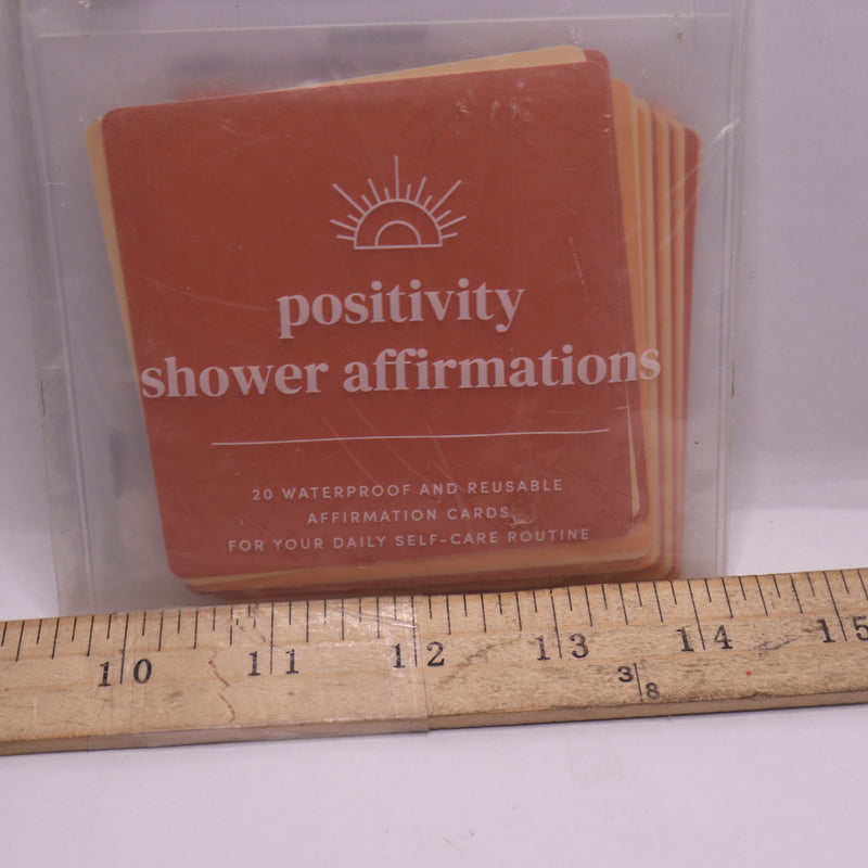(20-Pk) Shower Affirmation Cards Waterproof 3.5" x 3.5"