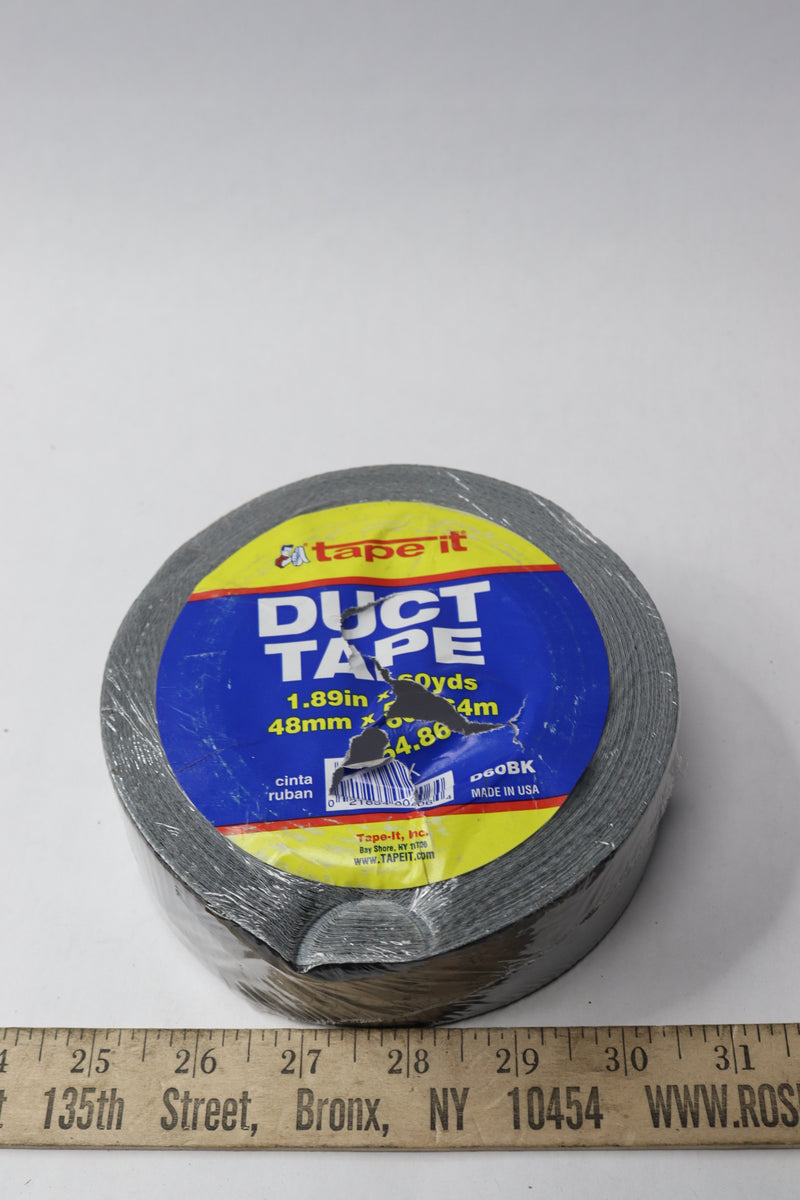 Tape-It D60BK Duct Tape Black 1.89" x 60-yards
