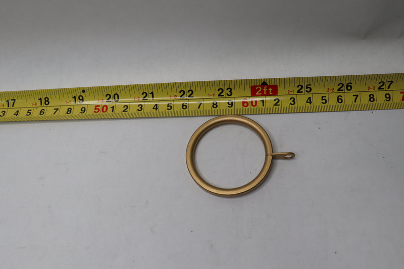 (14-Pk) Meriville Flat Curtain Rings with Eyelets Metal 1.5" Inner Diameter