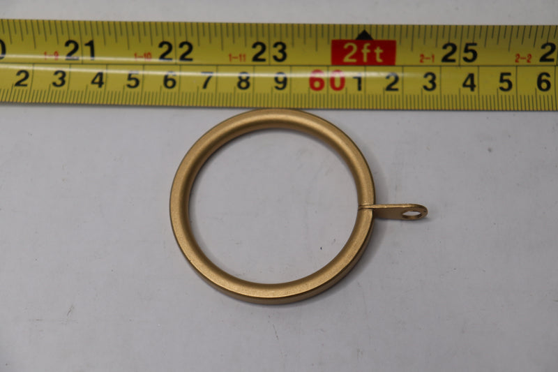 (14-Pk) Meriville Flat Curtain Rings with Eyelets Metal 1.5" Inner Diameter