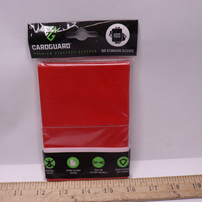 (100-Pk) Bullsitoy Card Guard Premium Strategy Sleeves Red