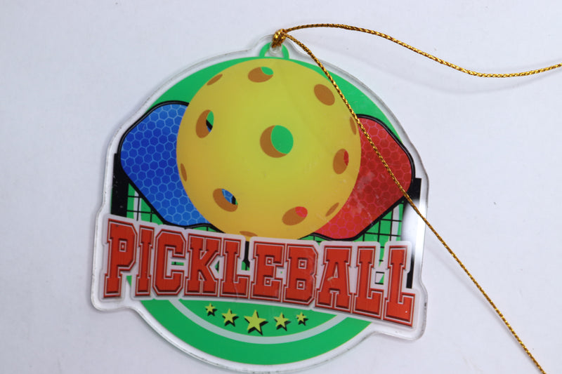 Double-Sided Design Pickleball Ornament For Christmas Tree Acrylic 3.54"