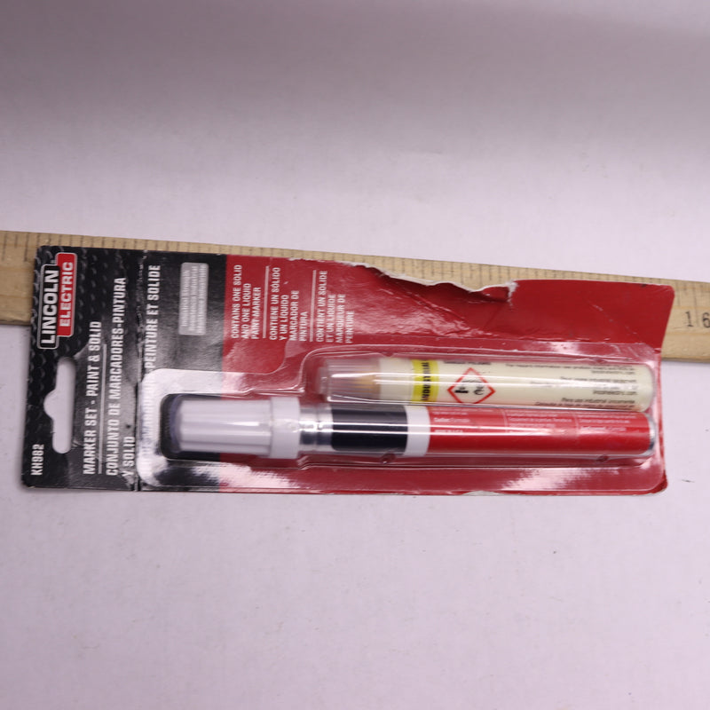 Lincoln Electric Paint Marker Combo Kit Solid White/Yellow KH982