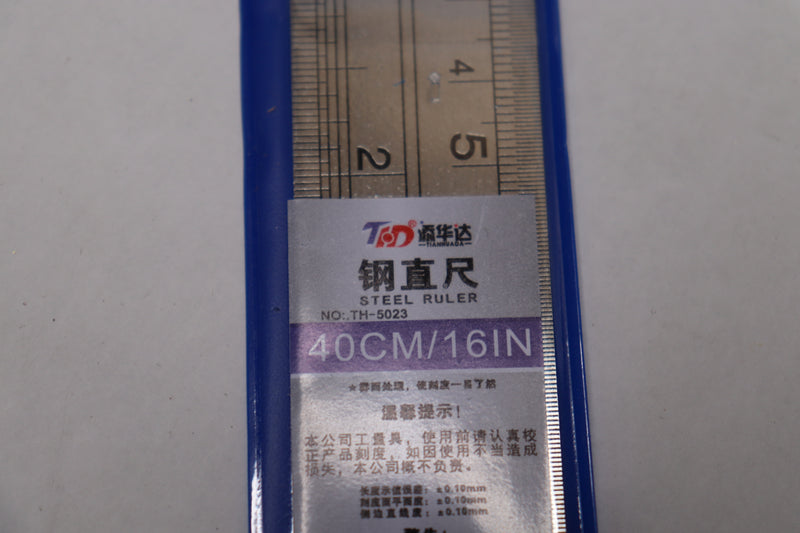 (2-Pk) THD Ruler Stainless Steel 40 CM TH-2003