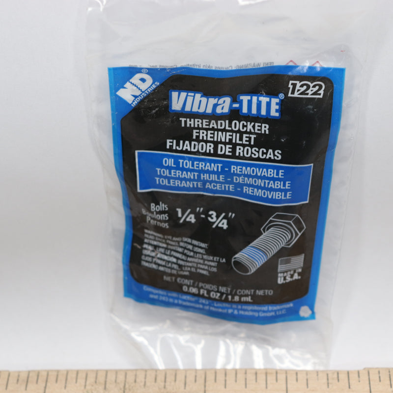 Vibra-Tite Oil Tolerant Removable Anaerobic Threadlocker 2ml Bullet Tube 122