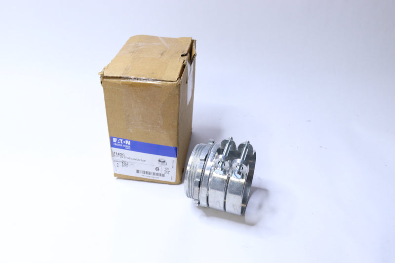 (2-Pk) Eaton Crouse-Hinds Straight Non-Insulated Connector 2-1/2" 714DC