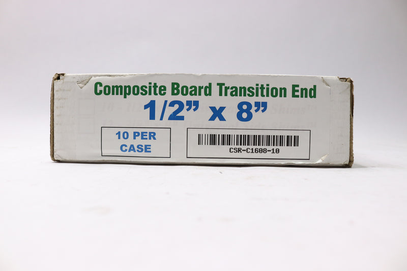 (10-Pk) Composite Board Transition End Side Shims 1/2" x 8" CSR-C1608-10