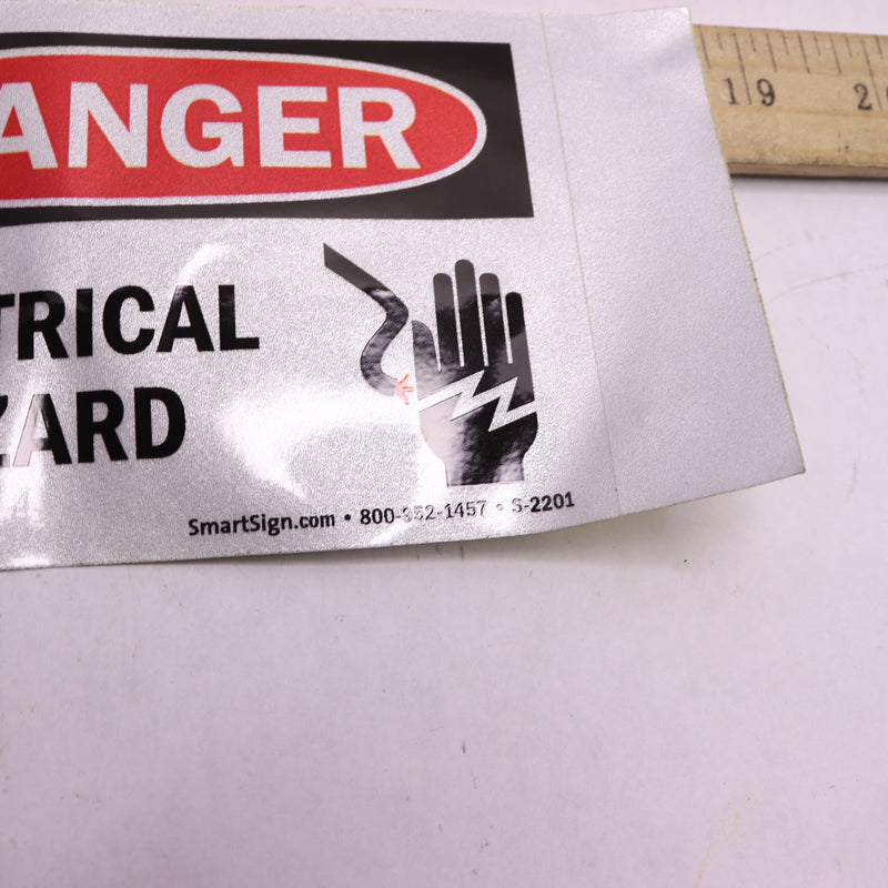 SmartSign Electrical Hazard Danger Sign and Label Plastic S-2201