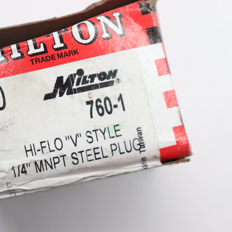 Milton V Style High Flow Steel Plug 1/4" MNPT 760-1