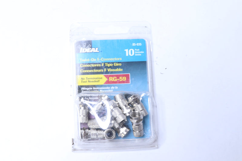 (10-Pk) Ideal Twist-On F-Connector 85-035