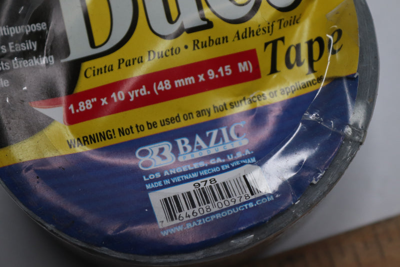 Bazic Colored Duct Tape Silver 1.89 X 10 Yard 978